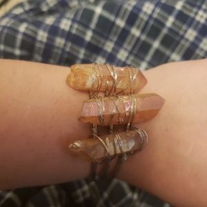 Tangerine Angel Aura Quarts Bracelet